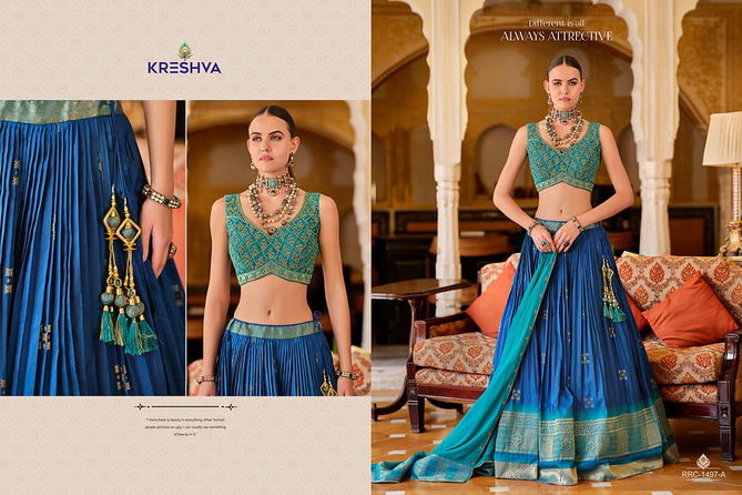 Raghavi By Kreshva Silk Wedding Wear Lehenga Choli Orders In India